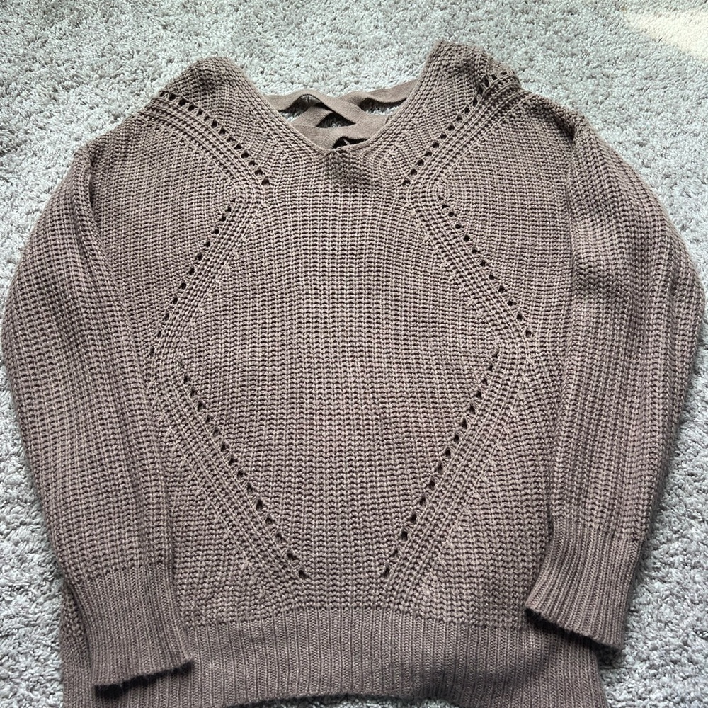 Women's Brown Knit Sweater